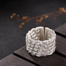 Load image into Gallery viewer, S925 Sterling Silver Original Design Rope Opening Adjustable Women&#39;s Ring
