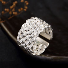 Load image into Gallery viewer, S925 Sterling Silver Original Design Rope Opening Adjustable Women&#39;s Ring
