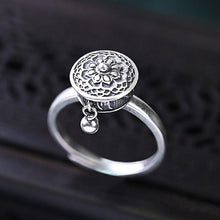 Load image into Gallery viewer, New S925 Sterling Silver Tibetan Retro Small Bead Charm Opening Adjustable Couple Ring
