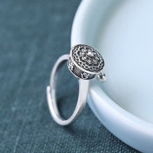 Load image into Gallery viewer, New S925 Sterling Silver Tibetan Retro Small Bead Charm Opening Adjustable Couple Ring
