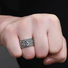 Load image into Gallery viewer, S925  Silver Vintage Style Retro Men&#39;s Ring Niche Design Meditation Open Ring
