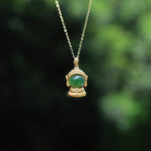 Load image into Gallery viewer, Lokaloca Natural Jade Tathagata Buddha Pendant Necklace
