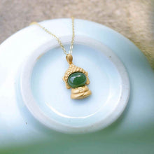 Load image into Gallery viewer, Lokaloca Natural Jade Tathagata Buddha Pendant Necklace
