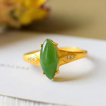 Load image into Gallery viewer, Lokaloca Natural Jasper Jade Opening Adjustable Ring
