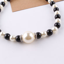 Load image into Gallery viewer, White Black Pearl Beaded Choker Necklaces for Ladies
