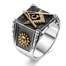 Load image into Gallery viewer, Thai Silver Moon Geometric Ring Designer Original Unique Craft Punk Style Men&#39;s Jewelry
