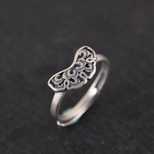 Load image into Gallery viewer, Designer Original Craft Auspicious Cloud Open Ring Vintage Retro  Charm Women&#39;s Silver Jewelry
