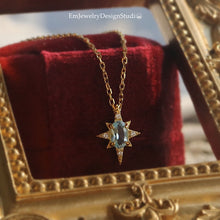 Load image into Gallery viewer, Designer Original Six-pointed Star Topaz Pendant Necklace Retro Luxury Shining Charm Lady Silver Jewelry
