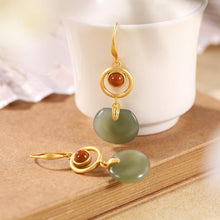 Load image into Gallery viewer, Natural Fine Jade Jasper Earrings Vintage Retro Light Luxury Designer Craftsmanship Charm Women&#39;s Silver Jewelry
