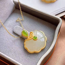 Load image into Gallery viewer, Original  Silver Natural Fine White Jade Pendant Female Auspicious Jewelry For Lady
