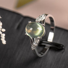 Load image into Gallery viewer, Original Design Prehnite Opening Adjustable Ring Luxury Bohemian Charm Women&#39;s Jewelry
