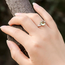 Load image into Gallery viewer, Original Design Prehnite Opening Adjustable Ring Luxury Bohemian Charm Women&#39;s Jewelry
