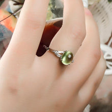 Load image into Gallery viewer, Original Design Prehnite Opening Adjustable Ring Luxury Bohemian Charm Women&#39;s Jewelry
