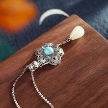 Load image into Gallery viewer, Original Designer Craft Natural Fine White Jade Flower Luxury Charm Women Silver Jewelry
