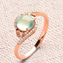 Load image into Gallery viewer, New original designer craft natural chalcedony opening adjustable ring oval love irregular shape charm women&#39;s silver jewelry
