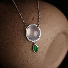 Load image into Gallery viewer, Original Ice Chalcedony Creative Pendant Necklace Luxury Charm Ladies Brand Silver Jewelry
