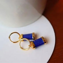 Load image into Gallery viewer, Original Lapis Lazuli Earrings Vintage Retro Designer Craftsmanship Charm Luxury Elegant Women&#39;s Silver Jewelry
