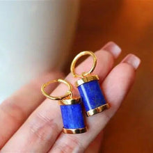 Load image into Gallery viewer, Original Lapis Lazuli Earrings Vintage Retro Designer Craftsmanship Charm Luxury Elegant Women&#39;s Silver Jewelry
