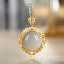 Load image into Gallery viewer, Silver Inlaid Natural Fine Jade Pendant Necklace Vintage Retro Style Design Women&#39;s Brand Jewelry
