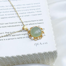 Load image into Gallery viewer, Lokaloca Natural Green Jade Pendant Necklace
