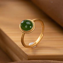 Load image into Gallery viewer, Lokaloca Natural Fine Jade Jasper Opening Adjustable Ring
