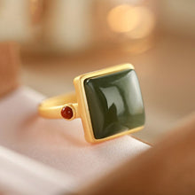 Load image into Gallery viewer, Silver Inlaid Natural Fine Jade Vintage Style Retro Cool Charm Women&#39;s Brand Jewelry
