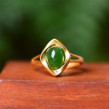 Load image into Gallery viewer, Lokaloca Natural Fine Jade Open Adjustable Ring
