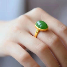 Load image into Gallery viewer, Lokaloca Natural Jade Opening Adjustable Ring
