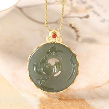 Load image into Gallery viewer, New Silver Inlaid Natural Fine Jade Lotus Pendant Necklace Vintage Retro Unique Craft Charm Women&#39;s Jewelry
