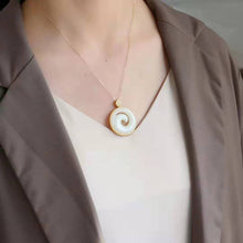 Load image into Gallery viewer, Silver Inlaid Natural Fine White Jade Pendant Necklace Unique Luxury Charm Women&#39;s Jewelry
