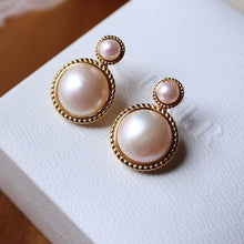 Load image into Gallery viewer, New Silver Inlaid Pearl Earrings Unique Gilt Craftsmanship Retro Luxury Charm Ladies Brand Jewelry
