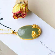 Load image into Gallery viewer, Lokaloca Natural Fine Jade Chalcedony Koi Pendant Necklace
