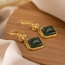 Load image into Gallery viewer, Silver Original Inlaid Fine Amethyst Vintage Style Retro Earrings Luxury Women&#39;s Jewelry
