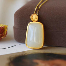 Load image into Gallery viewer, Lokaloca Natural Fine White Jade Pendant Necklace
