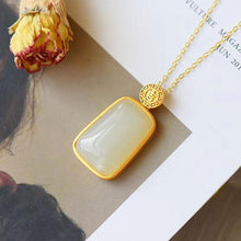 Load image into Gallery viewer, Lokaloca Natural Fine White Jade Pendant Necklace
