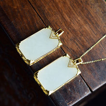 Load image into Gallery viewer, New Silver Inlaid Natural Fine White Jade Pendant Necklace Vintage Style Retro Elegant  Luxury Women&#39;s Jewelry
