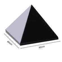 Load image into Gallery viewer, 1.57inch Handcrafted Natural Black Obsidian Pyramid Chakra Healing Energy Crystal Decor
