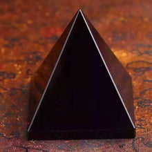 Load image into Gallery viewer, 1.57inch Handcrafted Natural Black Obsidian Pyramid Chakra Healing Energy Crystal Decor
