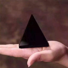 Load image into Gallery viewer, 1.57inch Handcrafted Natural Black Obsidian Pyramid Chakra Healing Energy Crystal Decor
