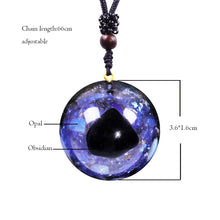 Load image into Gallery viewer, Artisan Handcrafted Natural Obsidian Opal Orgone Pendant Healing Energy Necklace
