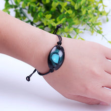 Load image into Gallery viewer, Handcrafted Natural Obsidian Turquoise Charm Orgonite Bangle Energy Bracelet
