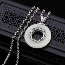 Load image into Gallery viewer, Lokaloca Original Design Natural Fine White Jade Pendant Necklace
