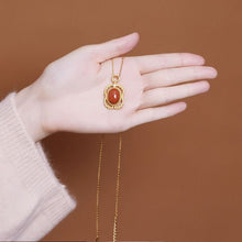 Load image into Gallery viewer, Original Natural Southern Red Agate Epoxy Craft Niche Design Women&#39;s Pendant Necklace
