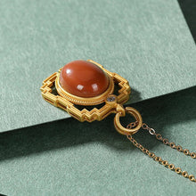 Load image into Gallery viewer, Original Natural Southern Red Agate Epoxy Craft Niche Design Women&#39;s Pendant Necklace
