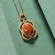 Load image into Gallery viewer, Original Natural Southern Red Agate Epoxy Craft Niche Design Women&#39;s Pendant Necklace
