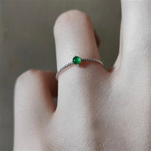 Load image into Gallery viewer, Original Green Jade Opening Adjustable Ring Elegant Charm Creative Retro Silver Jeweler
