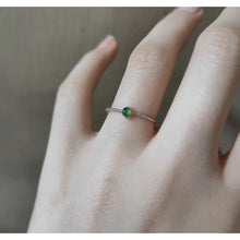 Load image into Gallery viewer, Original Green Jade Opening Adjustable Ring Elegant Charm Creative Retro Silver Jeweler
