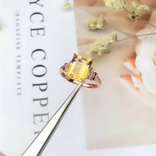 Load image into Gallery viewer, Original Silver Natural Citrine Opening Adjustable Ring National Style Retro Small Charm Lady Brand  Jewelry
