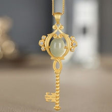 Load image into Gallery viewer, Lokaloca Original Silver Inlaid Natural Fine Jade Pendant Necklace
