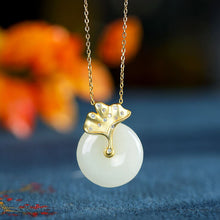 Load image into Gallery viewer, Original  Silver Natural Fine White Chalcedony Pendant Necklace Charm Craft Women&#39;s Brand Jewelry
